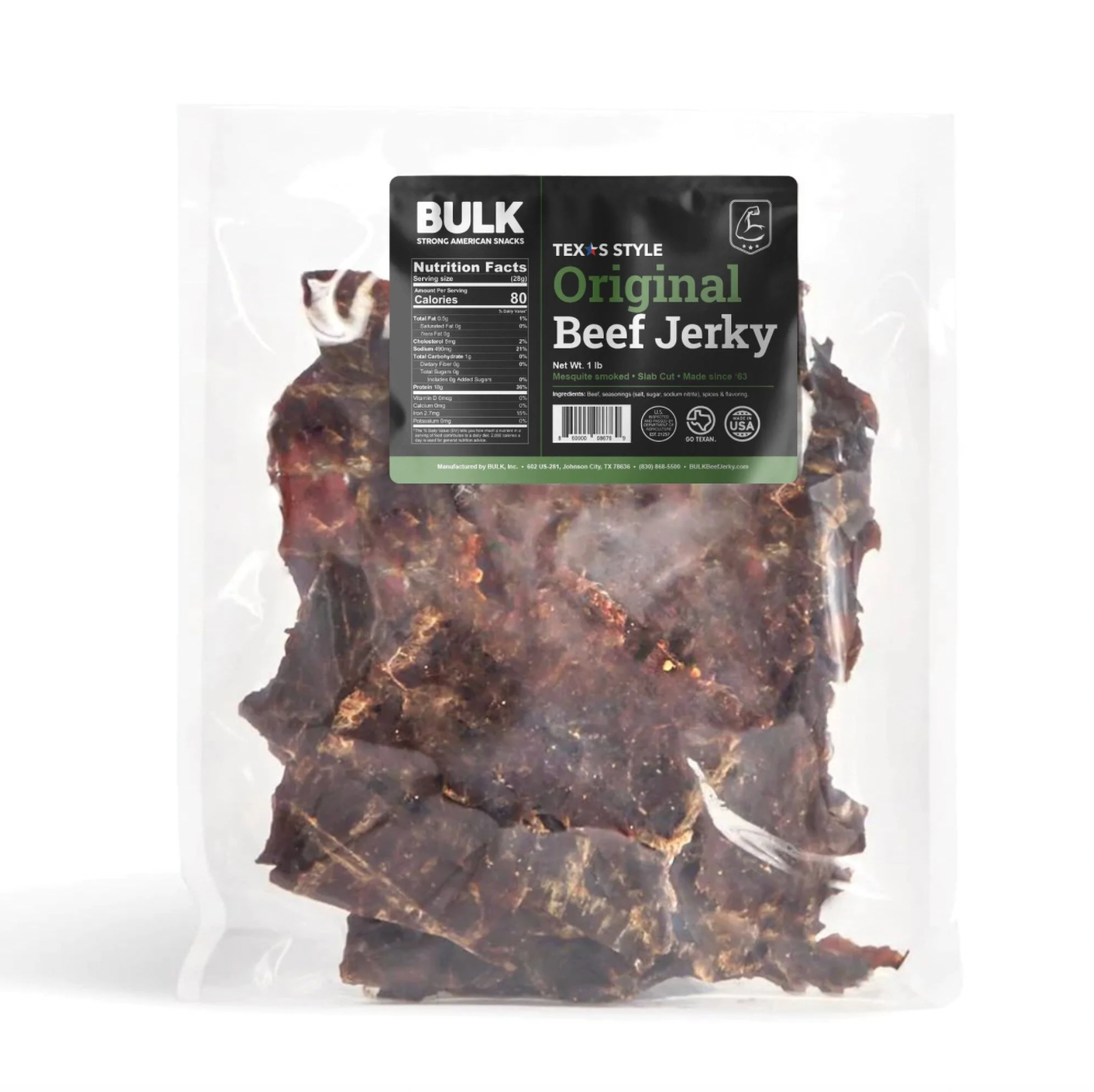 Texas Style Sugar Free Slabs Original Beef Jerky