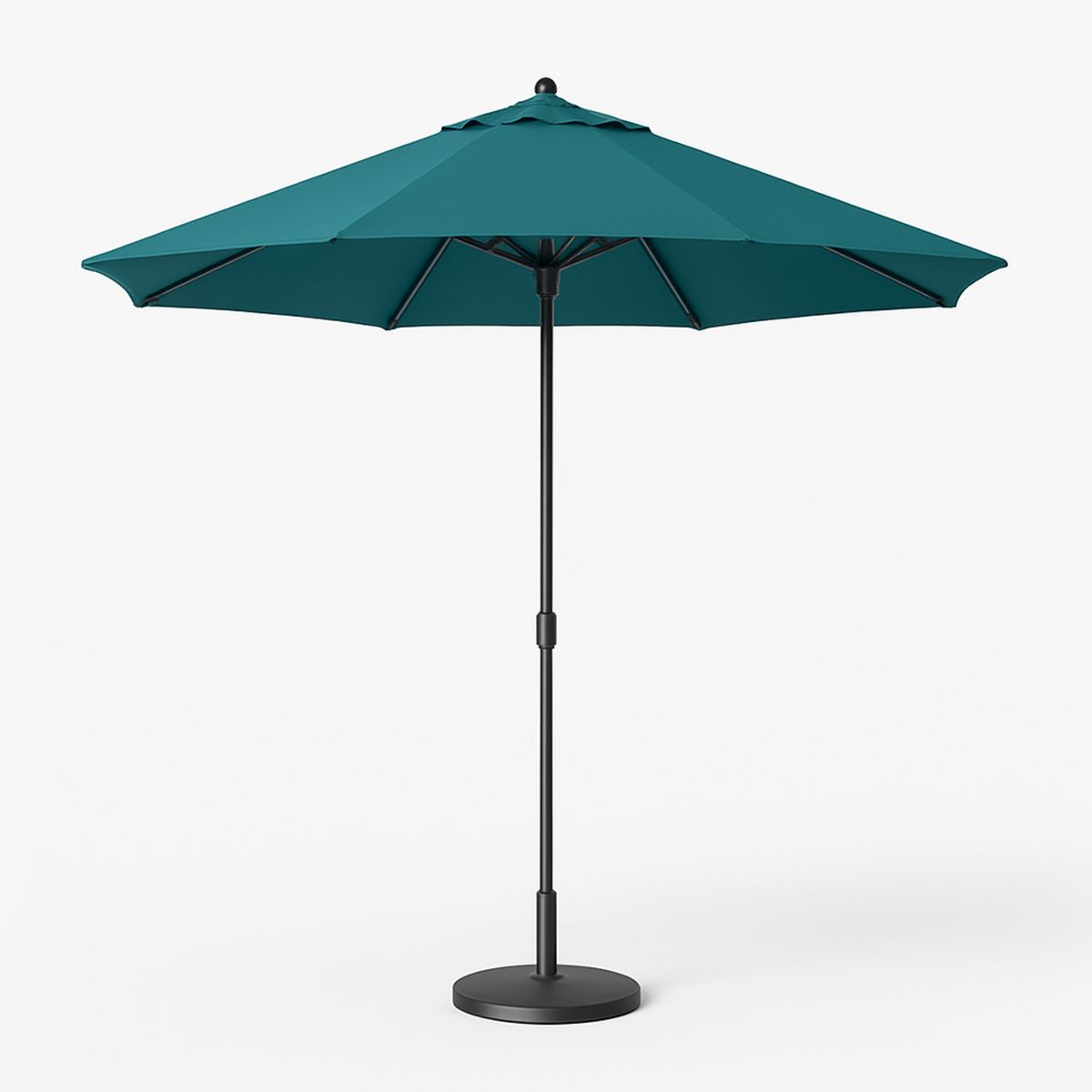 Teal Outdoor Aluminium Frame Polyester Sun Umbrella 270cm