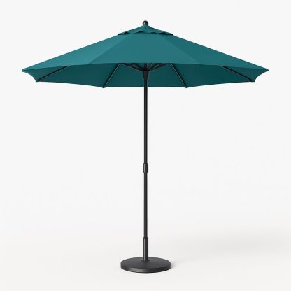 Teal Outdoor Aluminium Frame Polyester Sun Umbrella 270cm