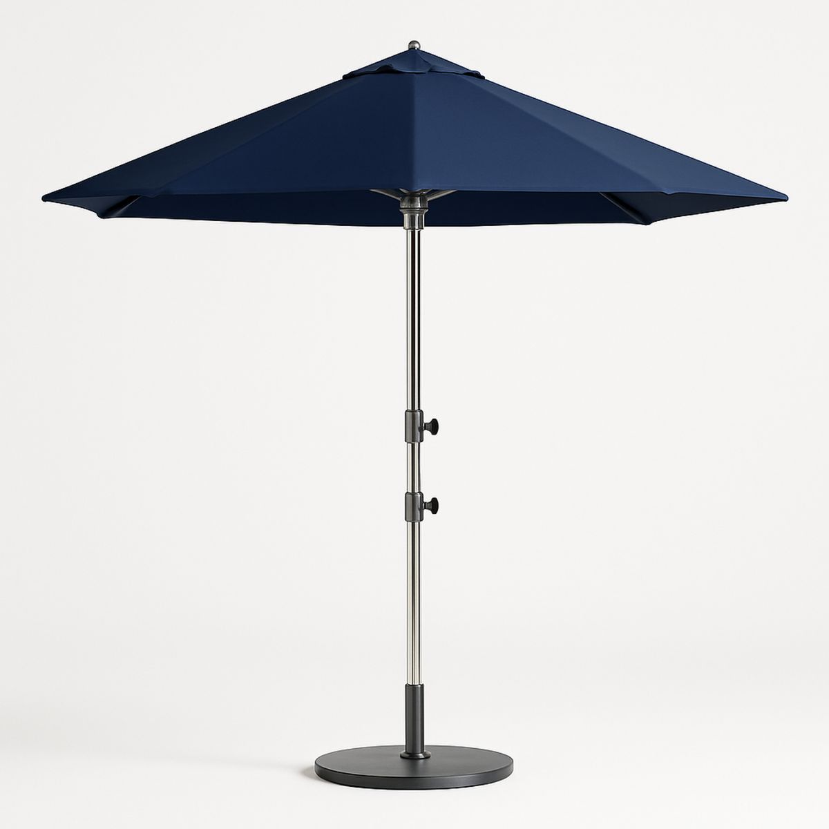 Outdoor Umbrella Polyester Canopy Round Navy Diameter 280cm