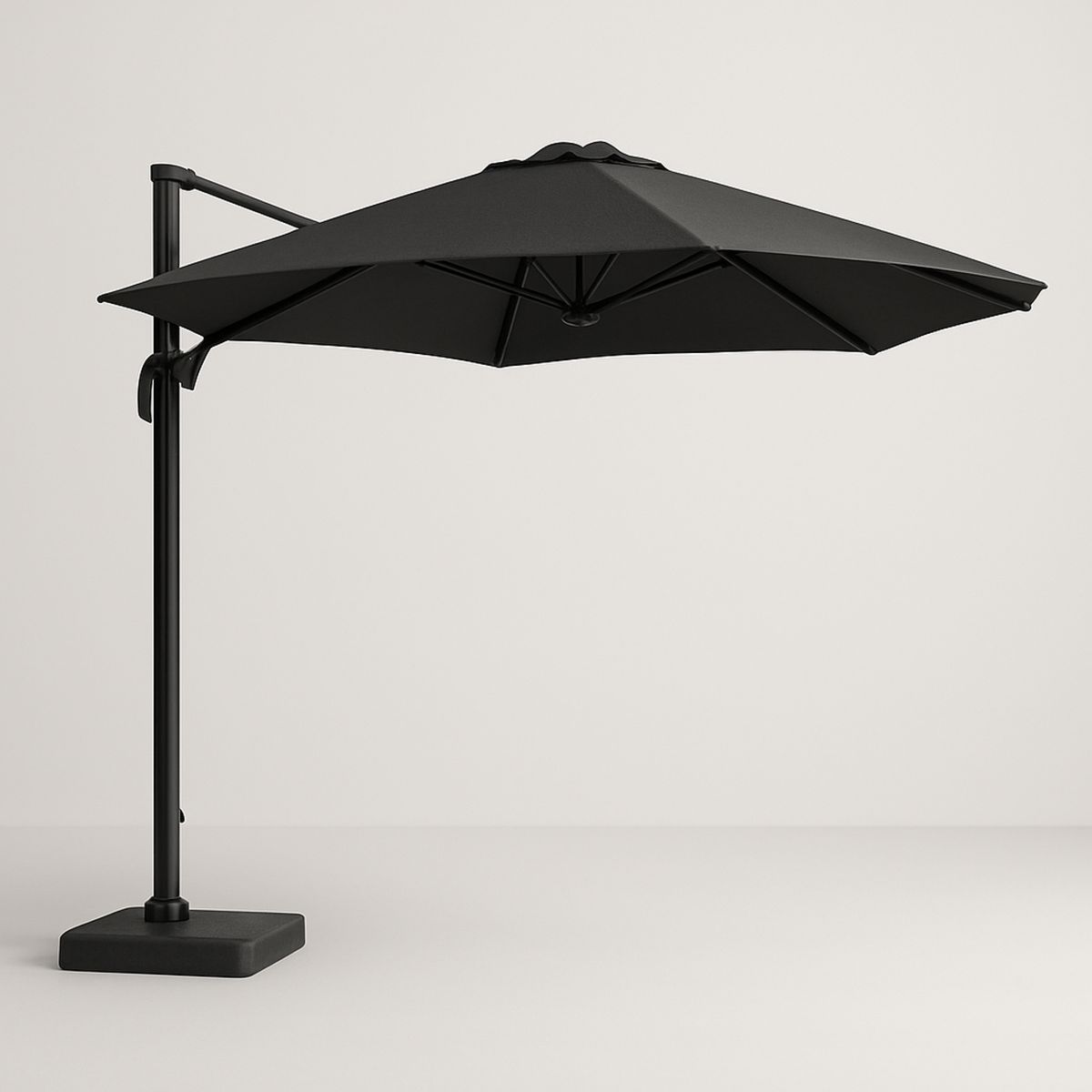 Outdoor Aluminium Cantilever Umbrella Black 300cm