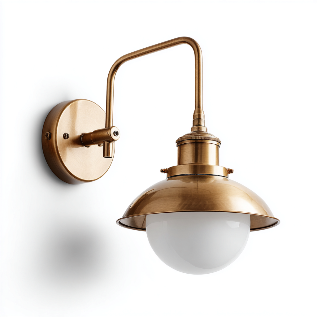 Applique murale-métal-verre-28x20x30 cm-blanc-or-style classique-Luxeare