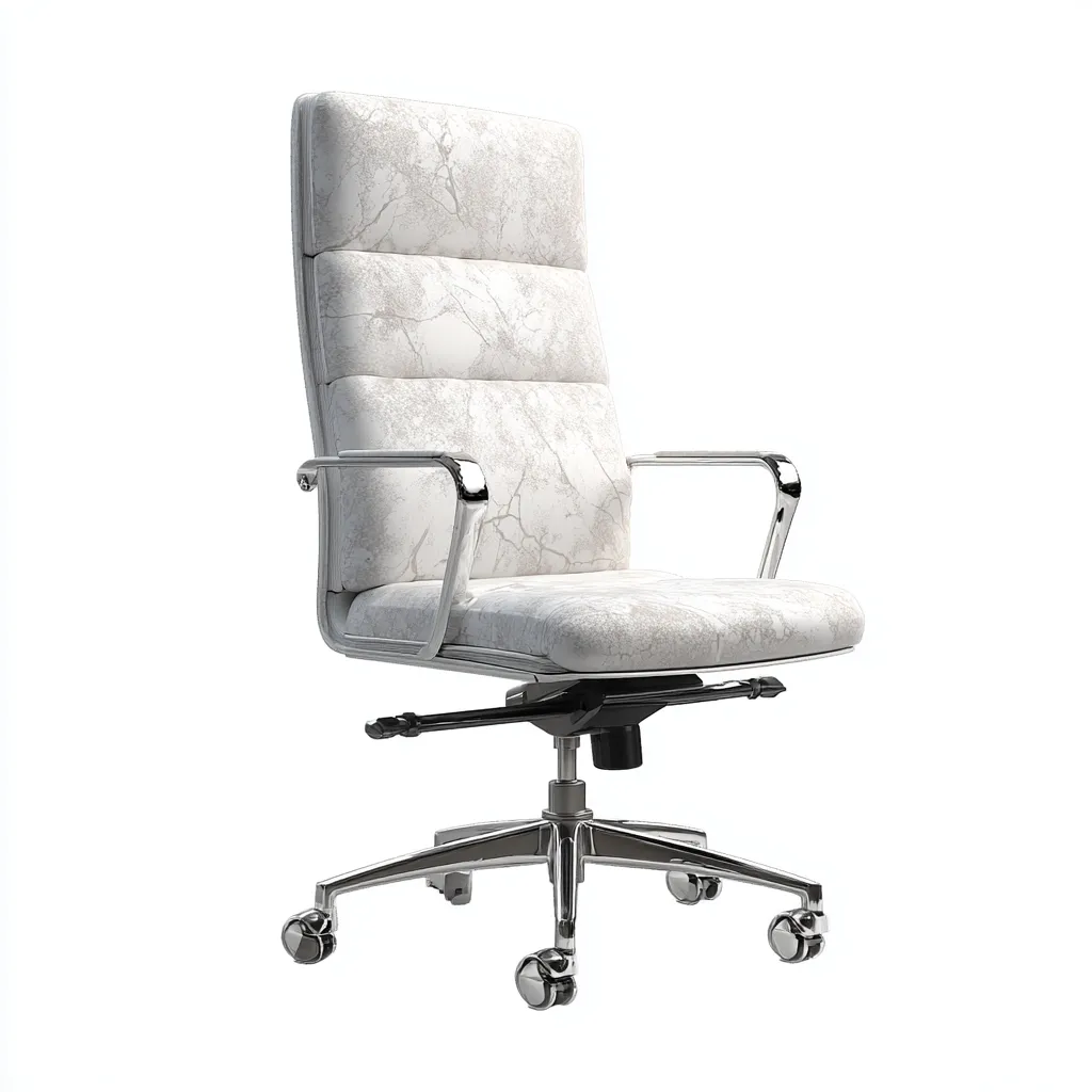 Chaise de bureau - cuir synthétique - 70x70x121 cm - blanc - ergonomique-Luxeare