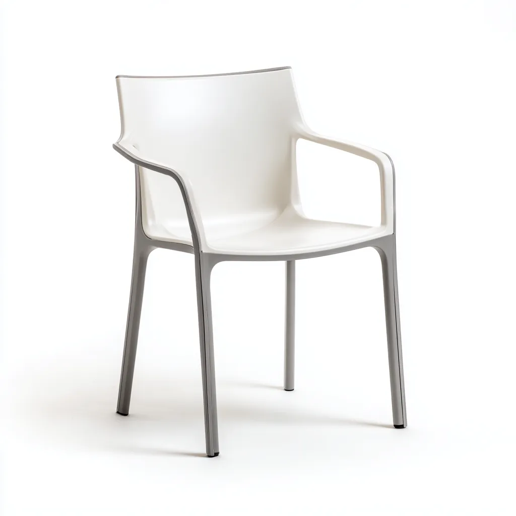 Chaise de jardin - plastique - 56x54x80 cm - blanc - design moderne-Luxeare