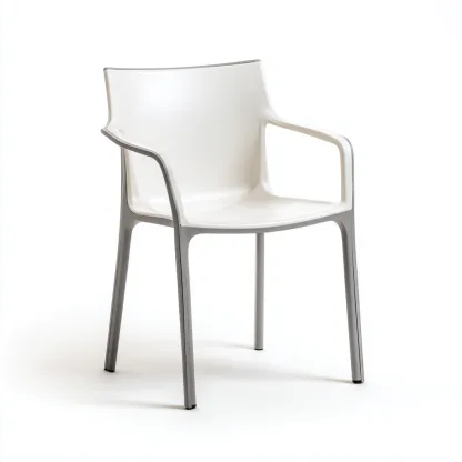 Chaise de jardin - plastique - 56x54x80 cm - blanc - design moderne-Luxeare