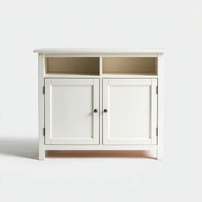 Meuble de rangement de cuisine-MDF-78x35x88 cm-blanc-design classique-Luxeare