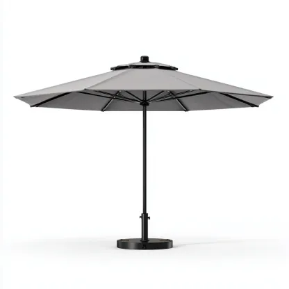 Parasol de jardin-metal-polyester-340x340x275 cm-gris-design contemporain-Luxeare