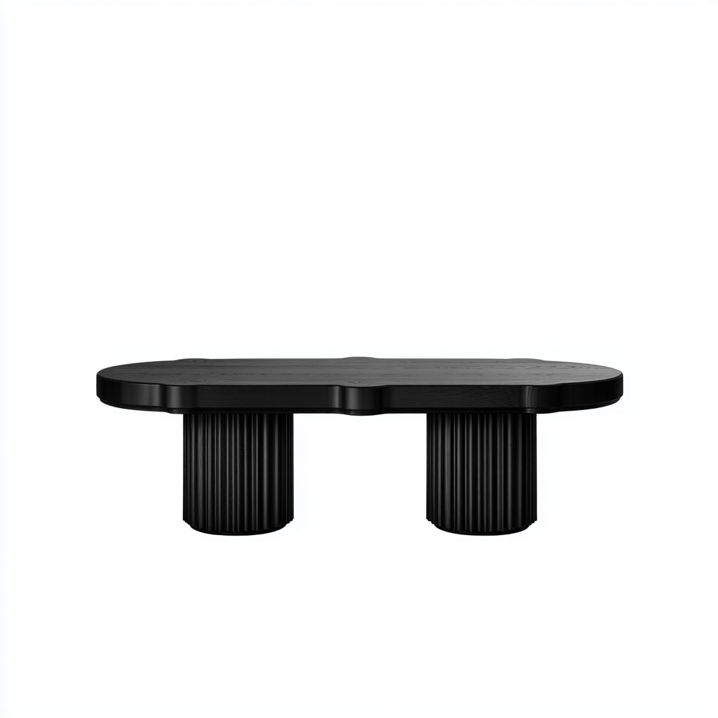 Table basse - bois - 120x60x35 cm - noir - design contemporain-Luxeare