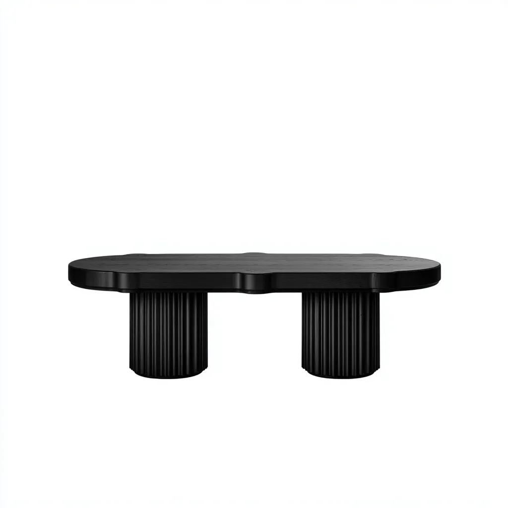 Table basse - bois - 120x60x35 cm - noir - design contemporain-Luxeare