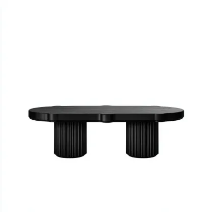 Table basse - bois - 120x60x35 cm - noir - design contemporain-Luxeare