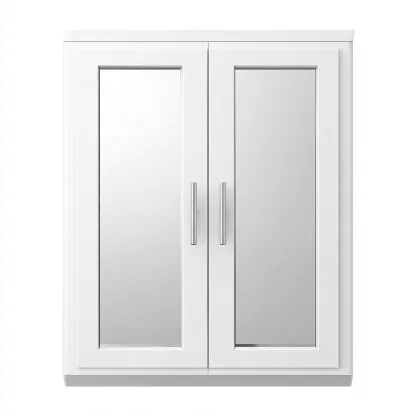 Rangement de salle de bain-bois-verre-60x18x70 cm-blanc-design moderne-Luxeare