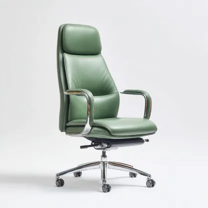 Chaise de bureau - cuir synthétique - 70x70x120 cm - vert - ergonomique-Luxeare