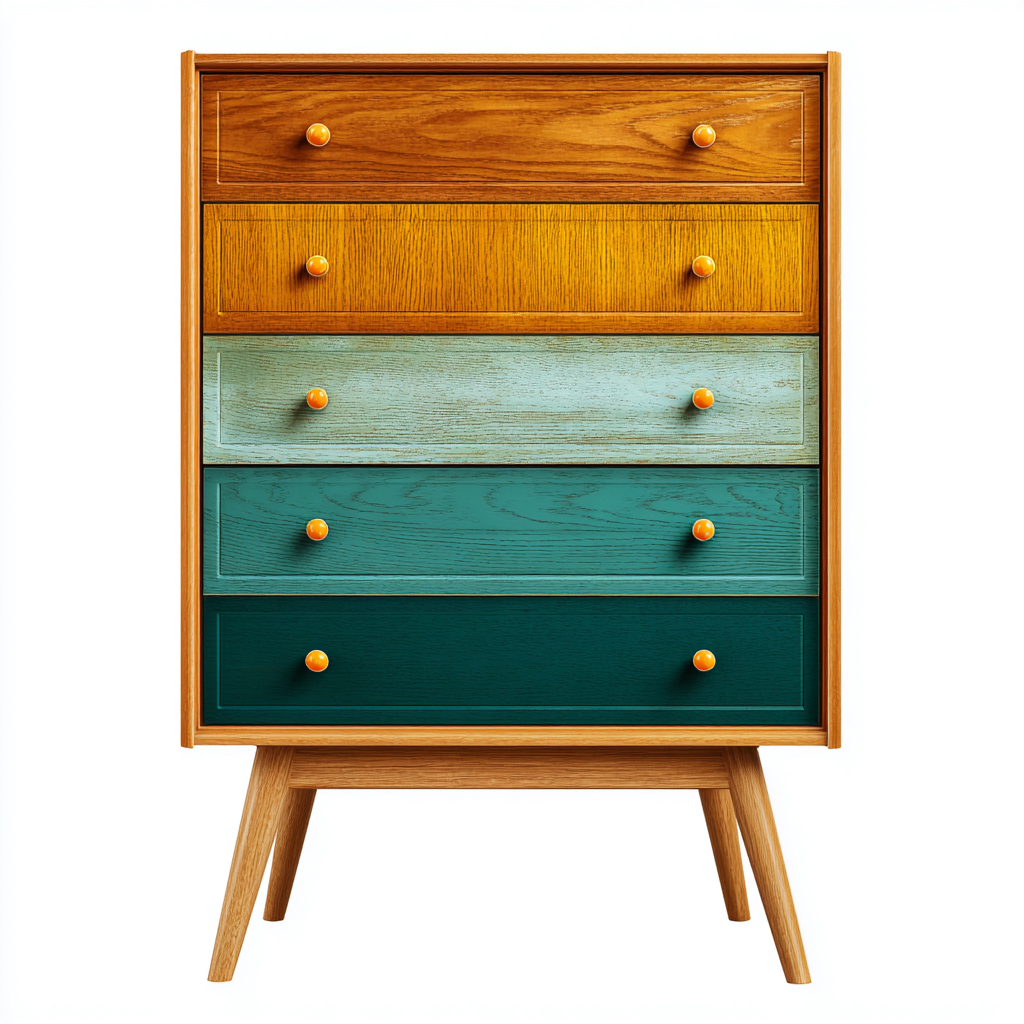 Commode - bois - 80x40x110 cm - multicolore - style vintage-Luxeare