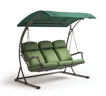 Dondolo de jardin - metal - 192x126x165 cm - vert - style contemporain-Luxeare