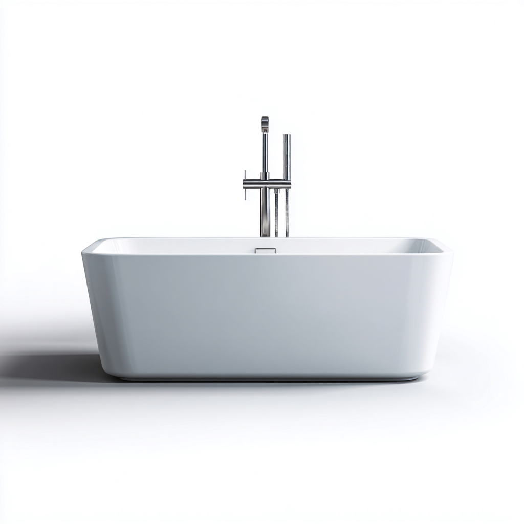 Baignoire - Acrylique - 176x82x60 cm - Blanc - Design moderne-Luxeare