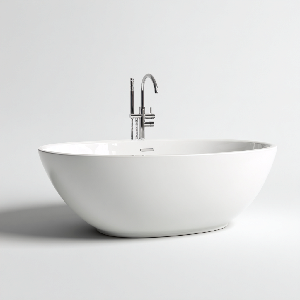 Baignoire - Acrylique - 172x81x59 cm - Blanc - Design moderne-Luxeare