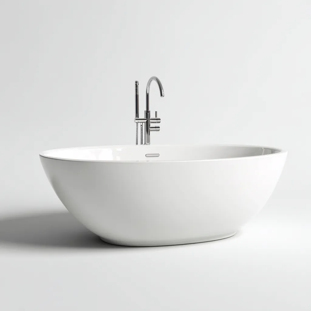 Baignoire - Acrylique - 172x81x59 cm - Blanc - Design moderne-Luxeare