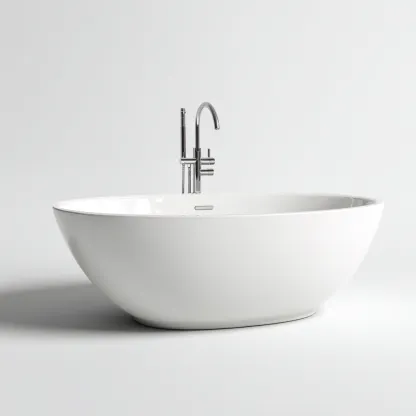 Baignoire - Acrylique - 172x81x59 cm - Blanc - Design moderne-Luxeare