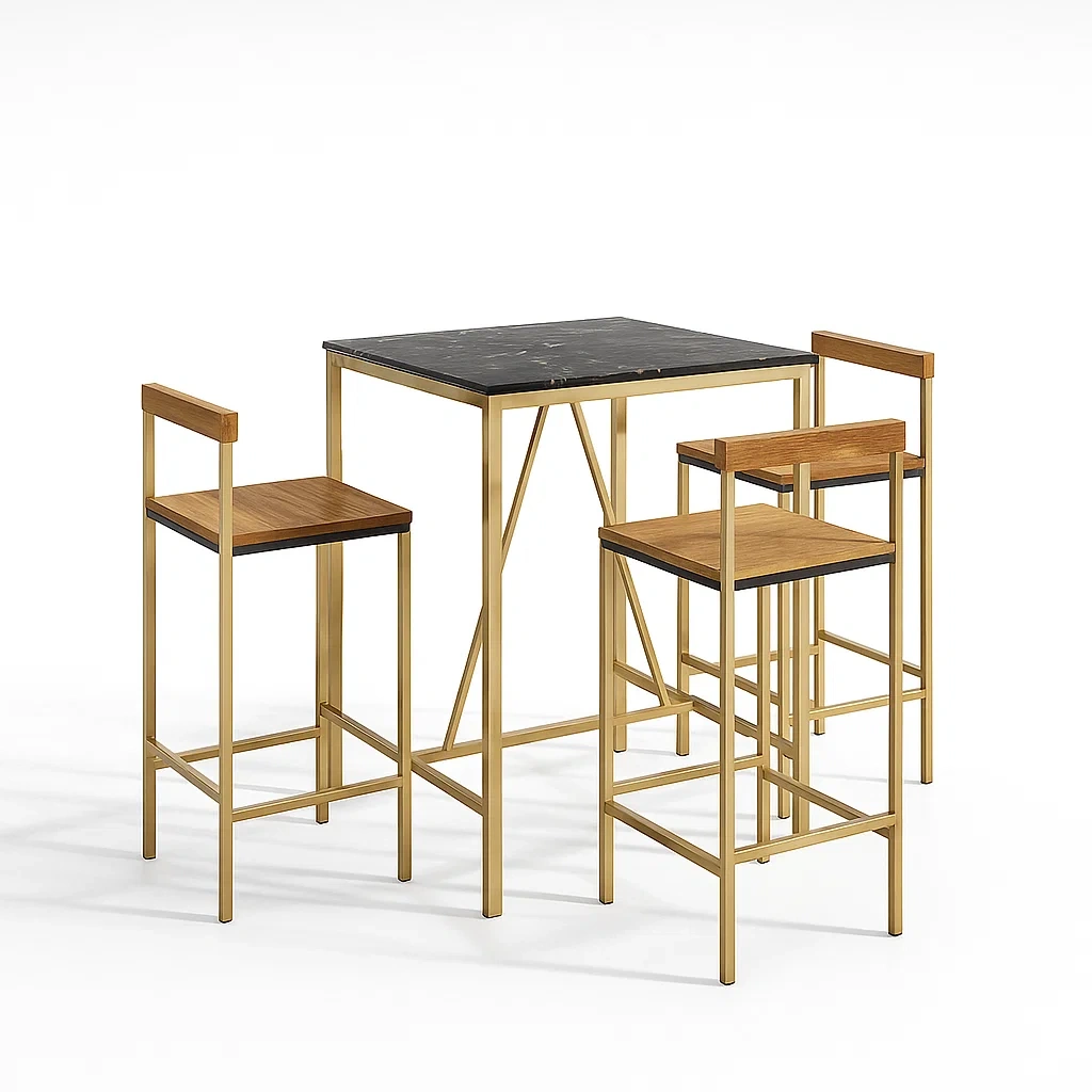 Mobilier de bar,Ensemble table et chaises de bar