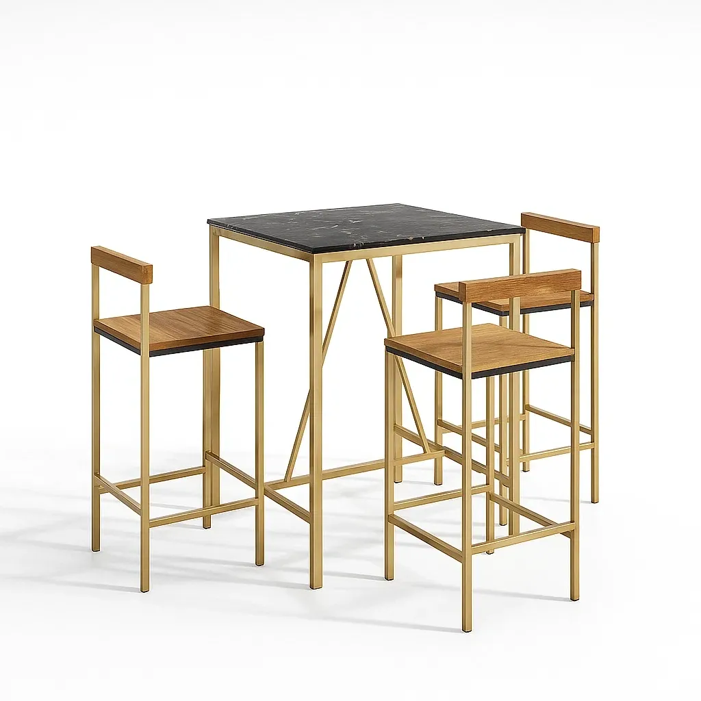 Mobilier de bar,Ensemble table et chaises de bar