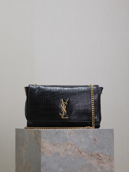 Saint LaurenX Kate Medium Reversible-Croc-Embossed-CrossbodyBag