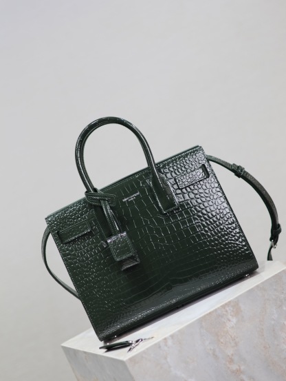 Saint LaurenX SAC DE JOUR IN CROCODILE-EMBOSSED LEATHER - BABY