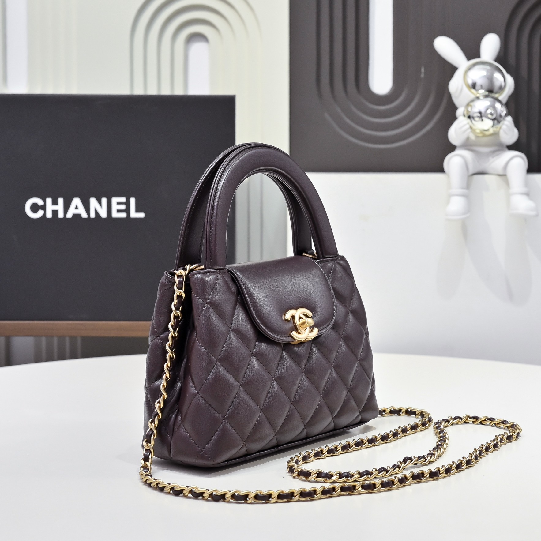 CHANEX 245P Kelly Chocolate Bag