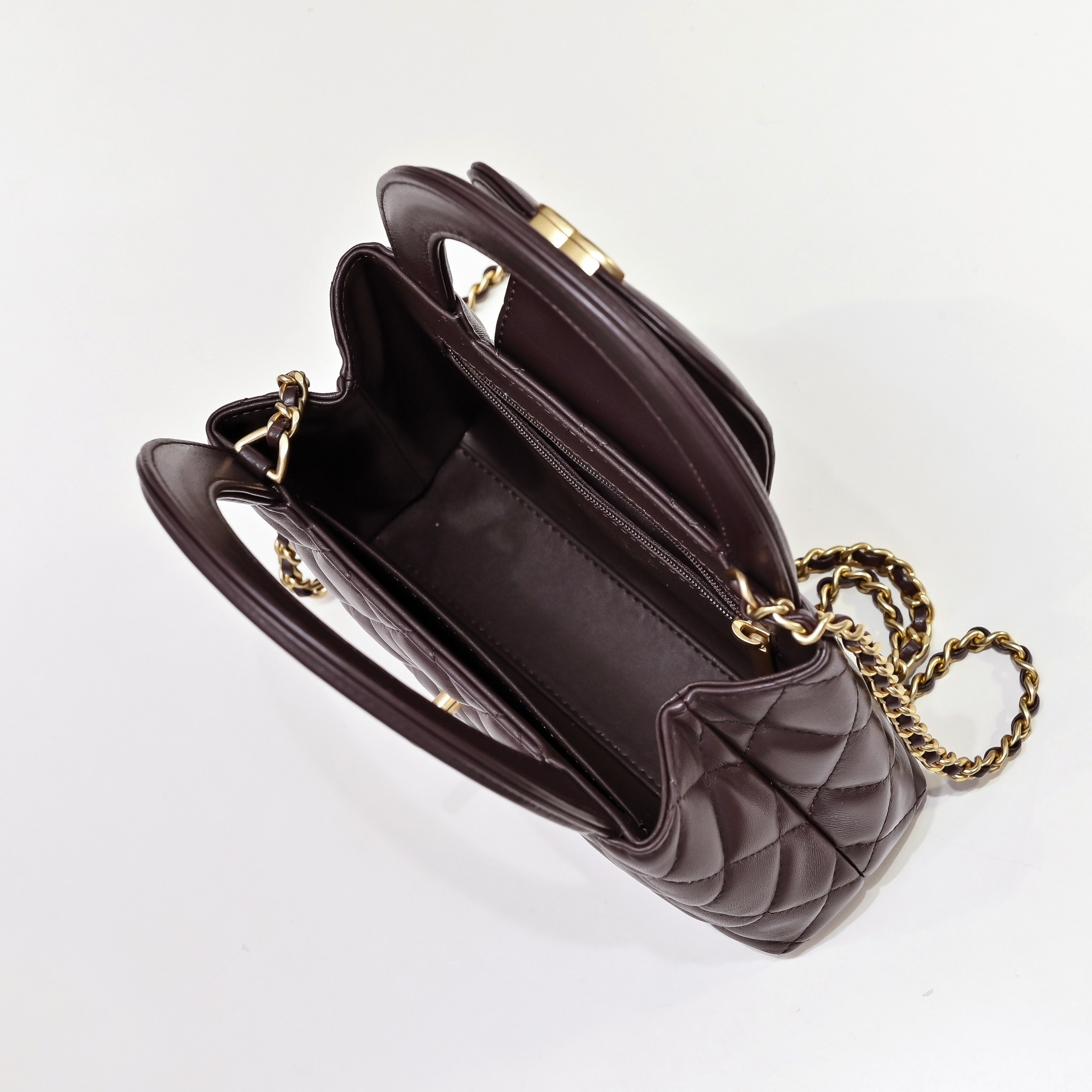 CHANEX 245P Kelly Chocolate Bag