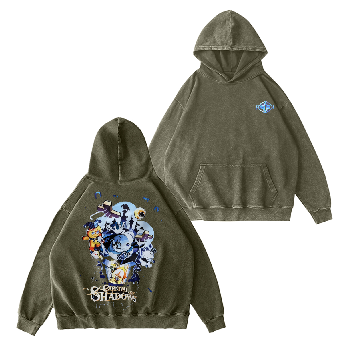 CookieRun: Kingdom Gingerbread Man Kingdom Shadow Milk Vintage Washed T-shirt/Crewneck/Hoodie