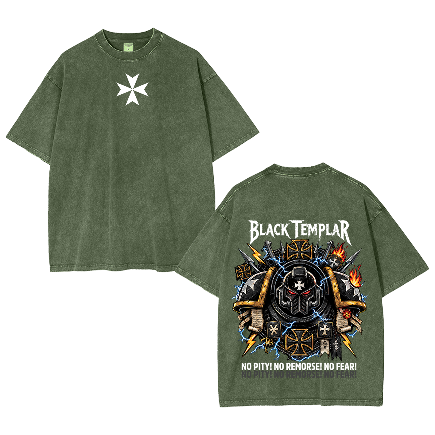 Black Templars "No Pity" Oversized T-shirt/Crewneck/Hoodie