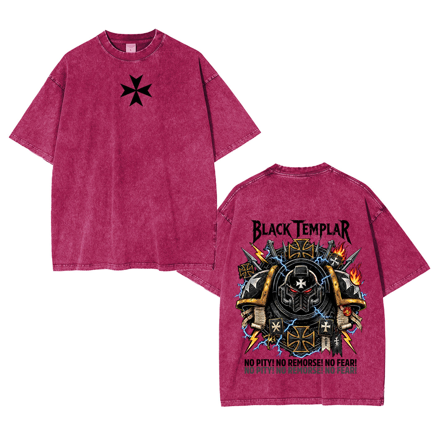 Black Templars "No Pity" Oversized T-shirt/Crewneck/Hoodie