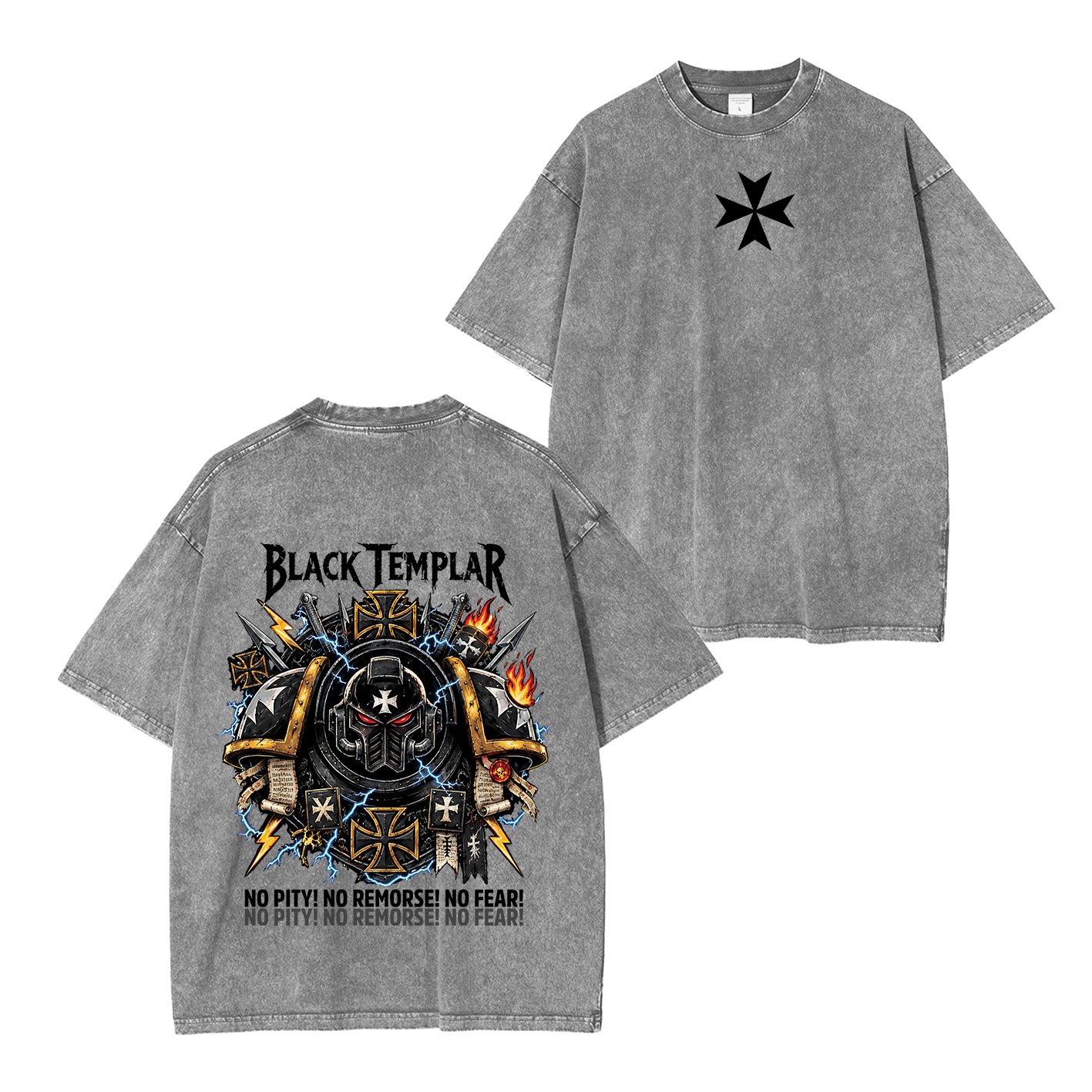 Black Templars "No Pity" Oversized T-shirt/Crewneck/Hoodie