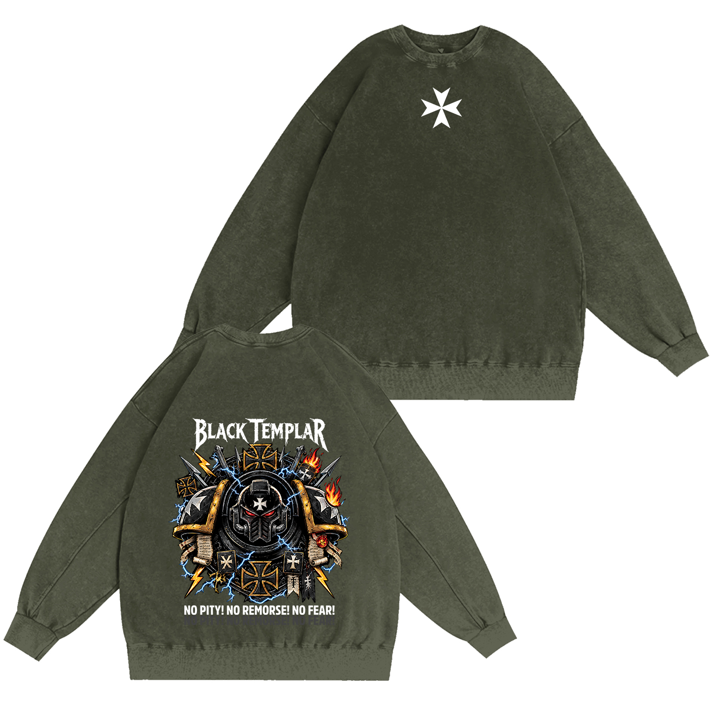 Black Templars "No Pity" Oversized T-shirt/Crewneck/Hoodie