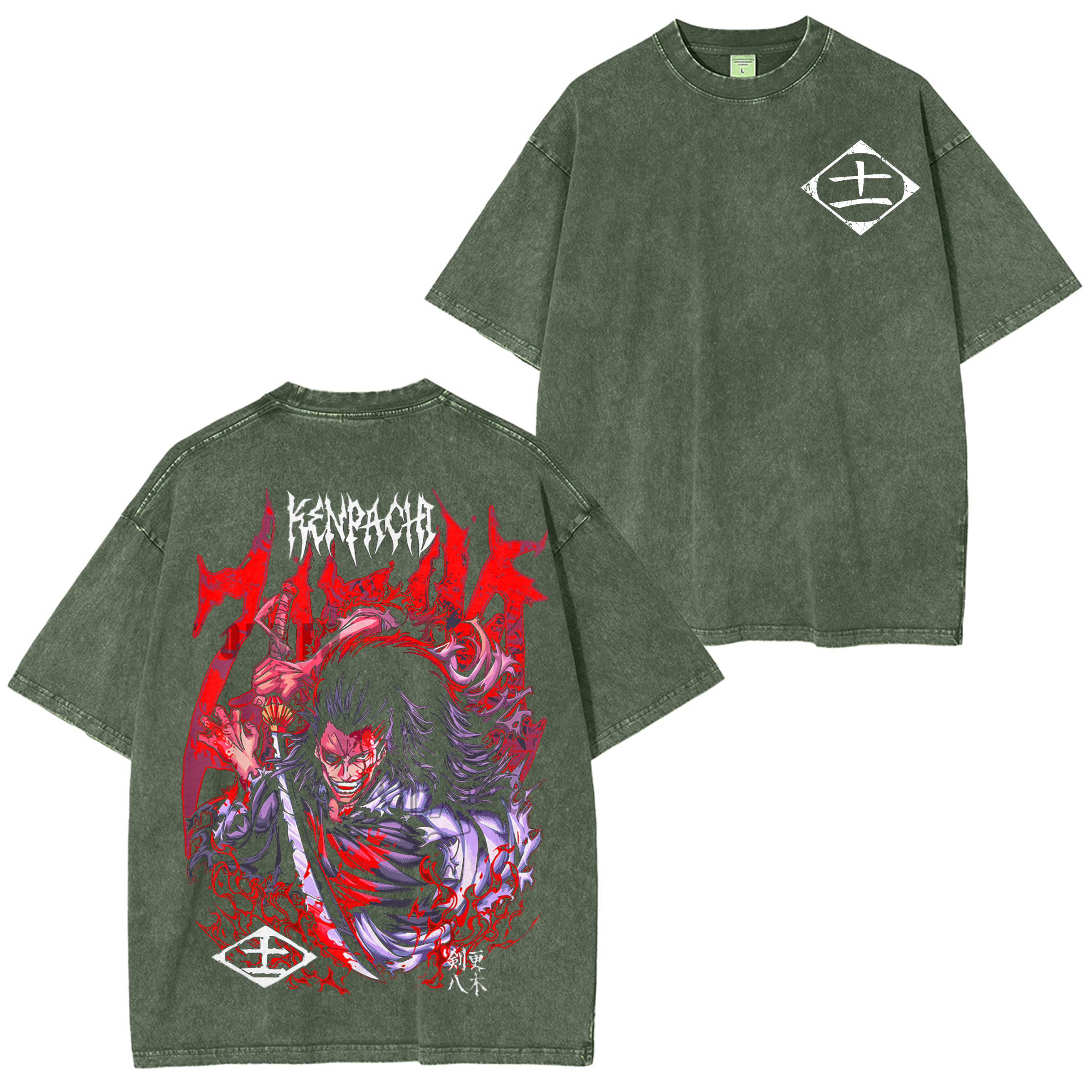 Kenpachi Zaraki,Bleach Anime Oversized T-shirt/Crewneck/Hoodie