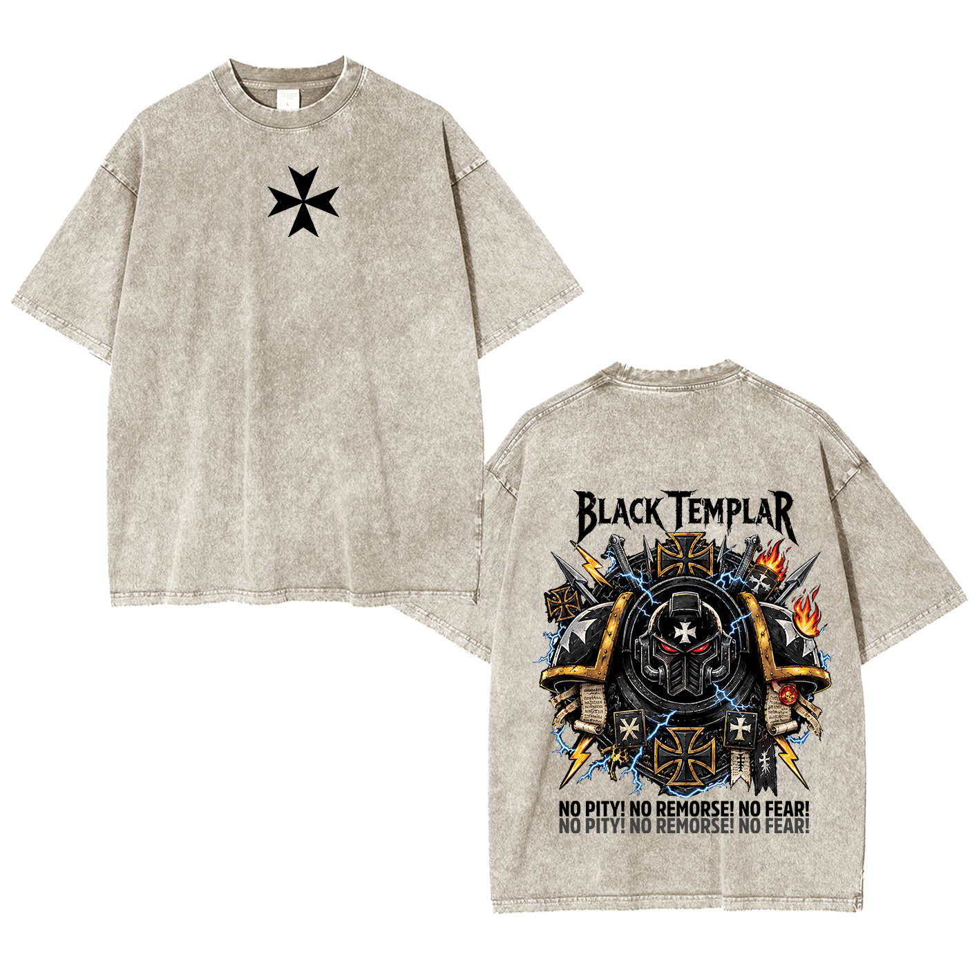 Black Templars "No Pity" Oversized T-shirt/Crewneck/Hoodie