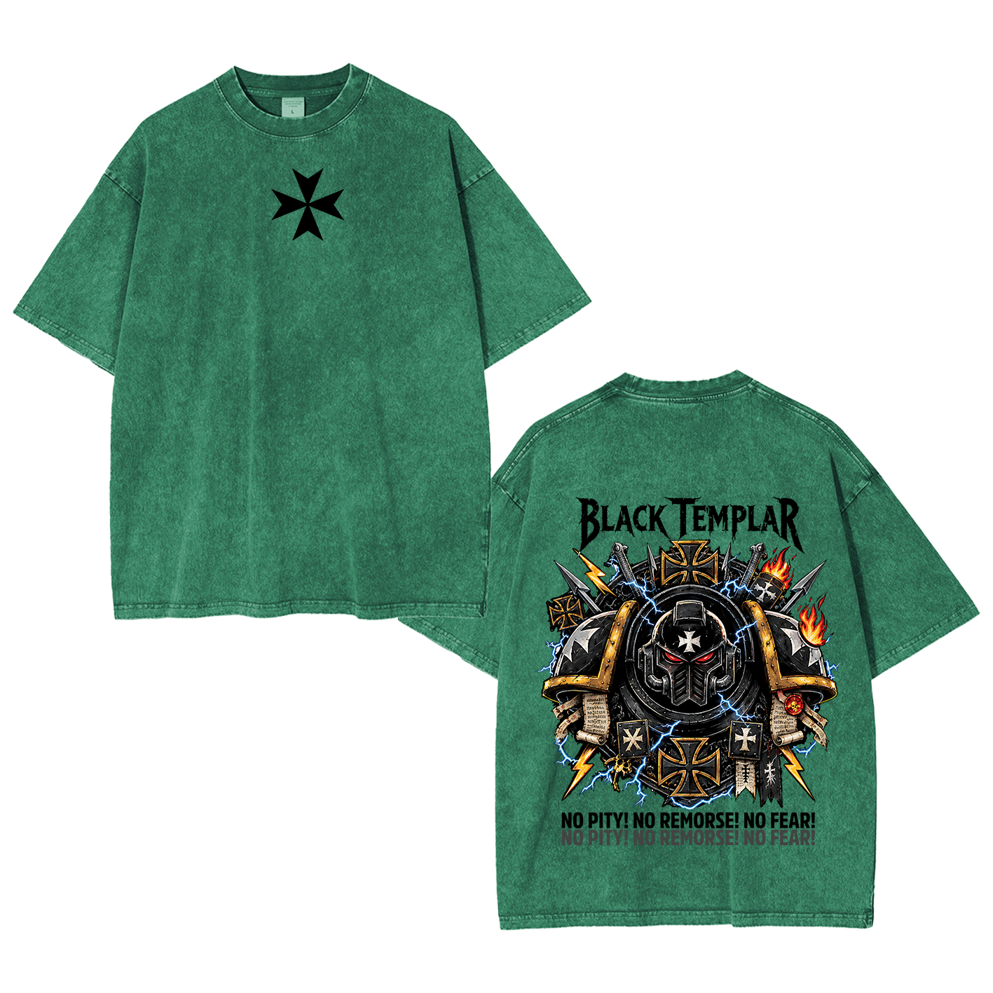 Black Templars "No Pity" Oversized T-shirt/Crewneck/Hoodie