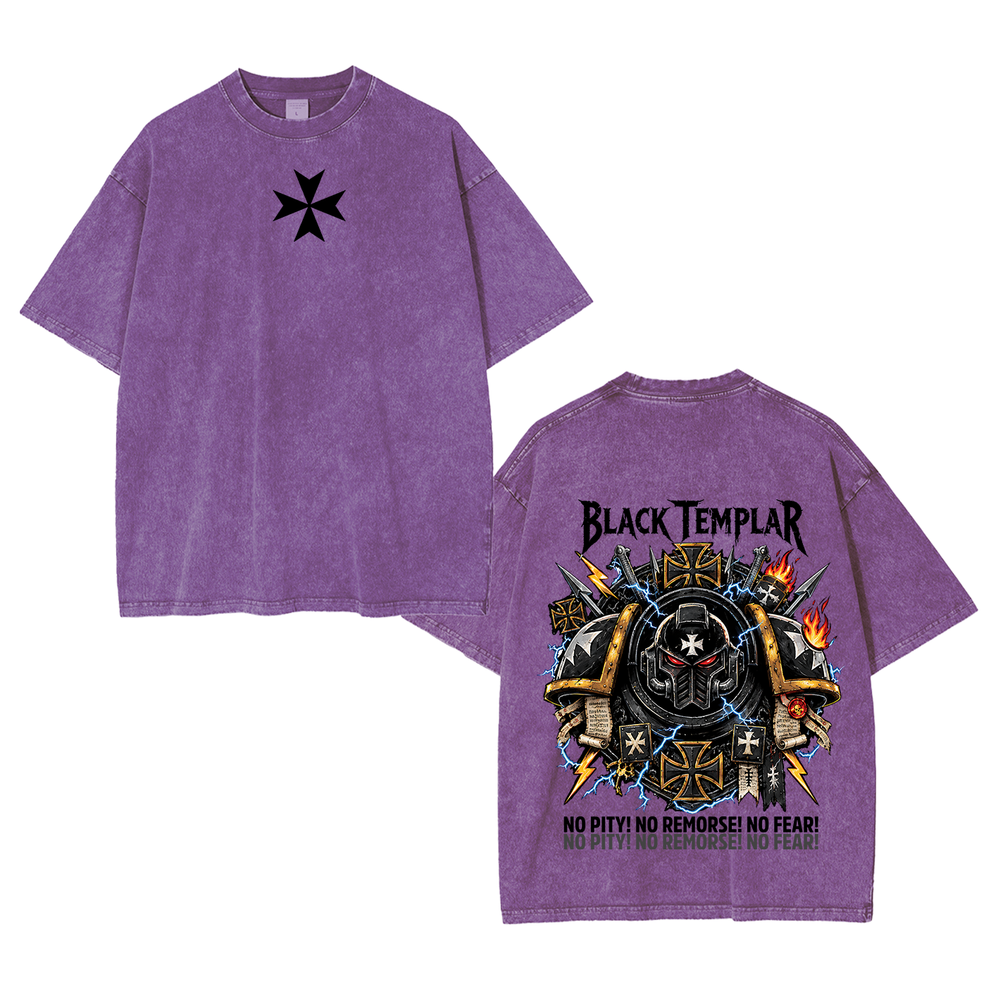 Black Templars "No Pity" Oversized T-shirt/Crewneck/Hoodie