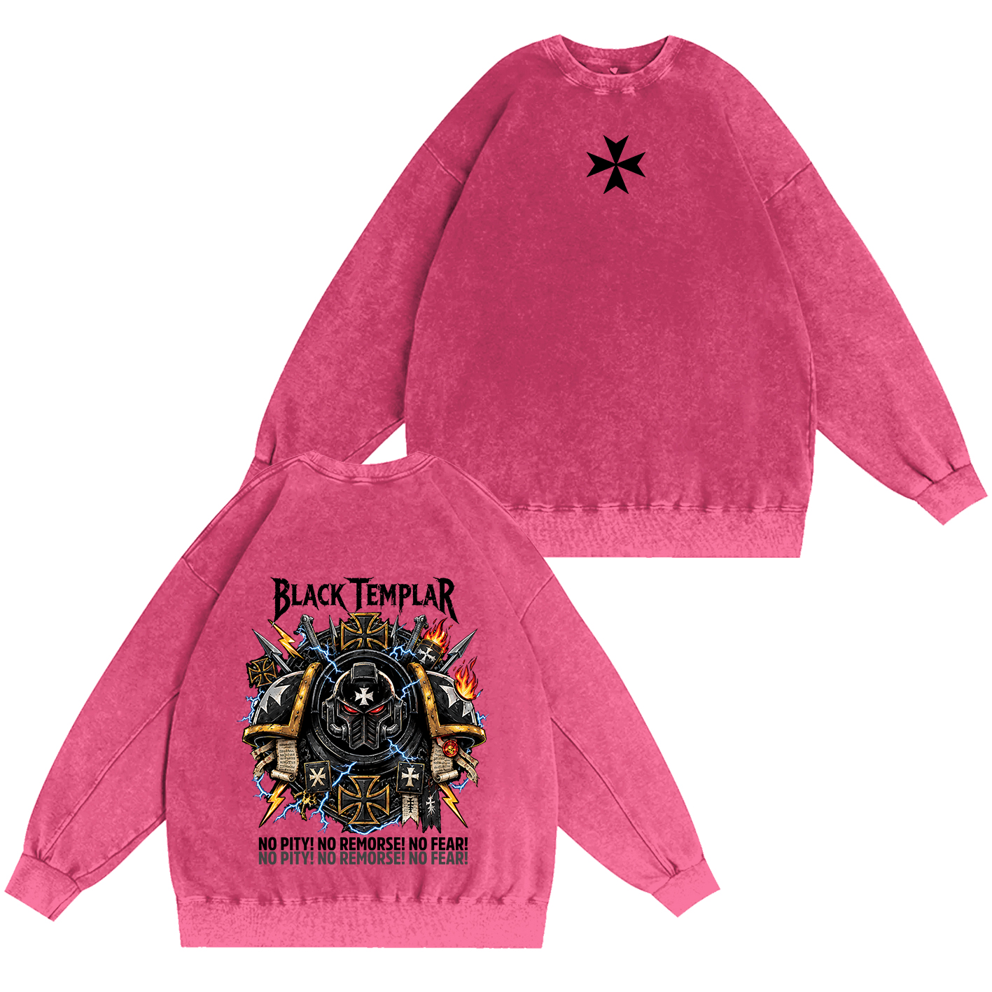 Black Templars "No Pity" Oversized T-shirt/Crewneck/Hoodie