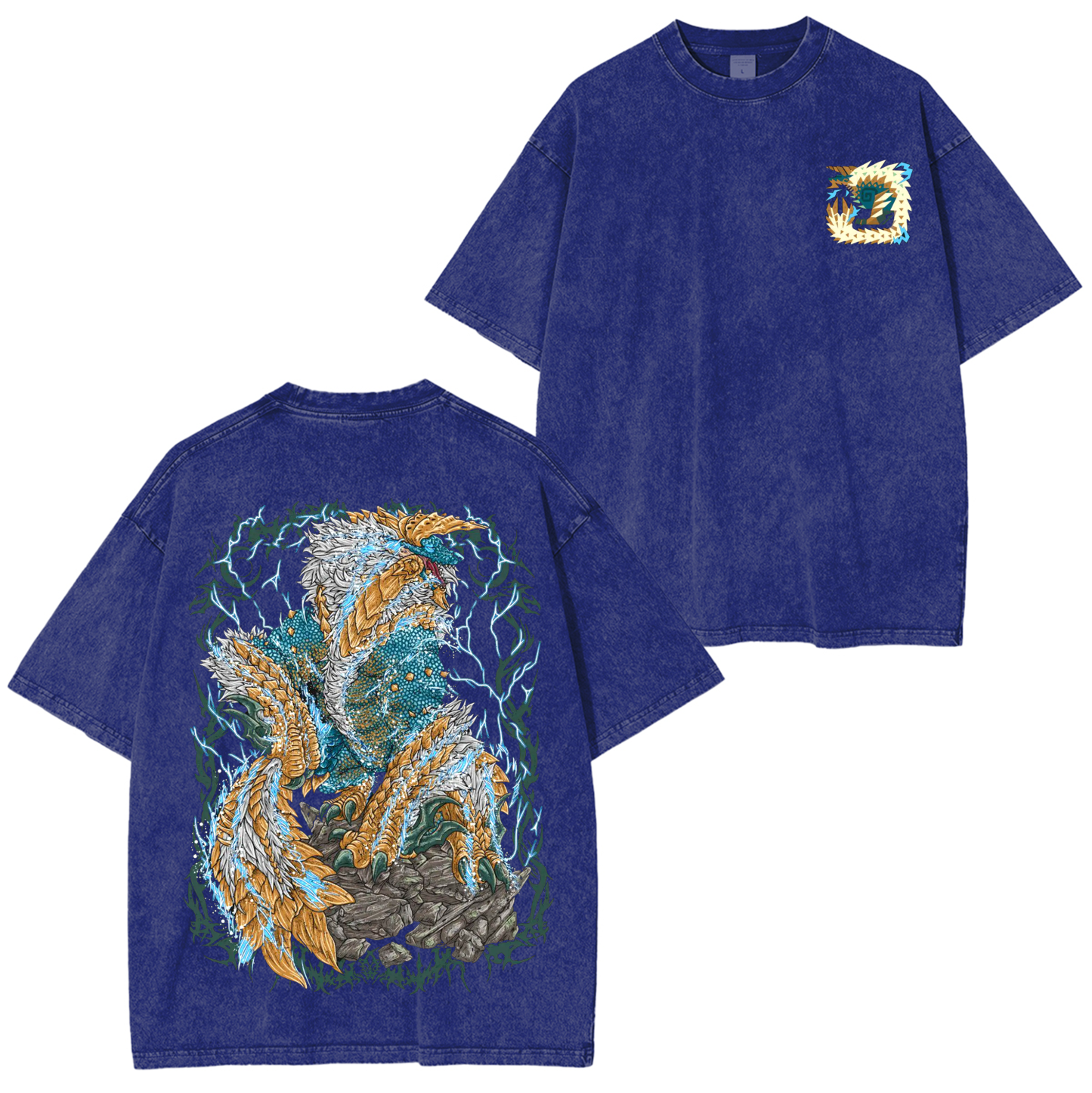 Zinogre the Thunder Wolf  Unisex Washed T-Shirt