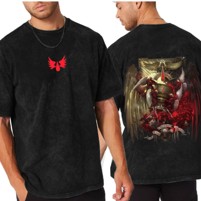 Warhammer 40k Blood Angel Vintage Unisex Washed T-Shirt