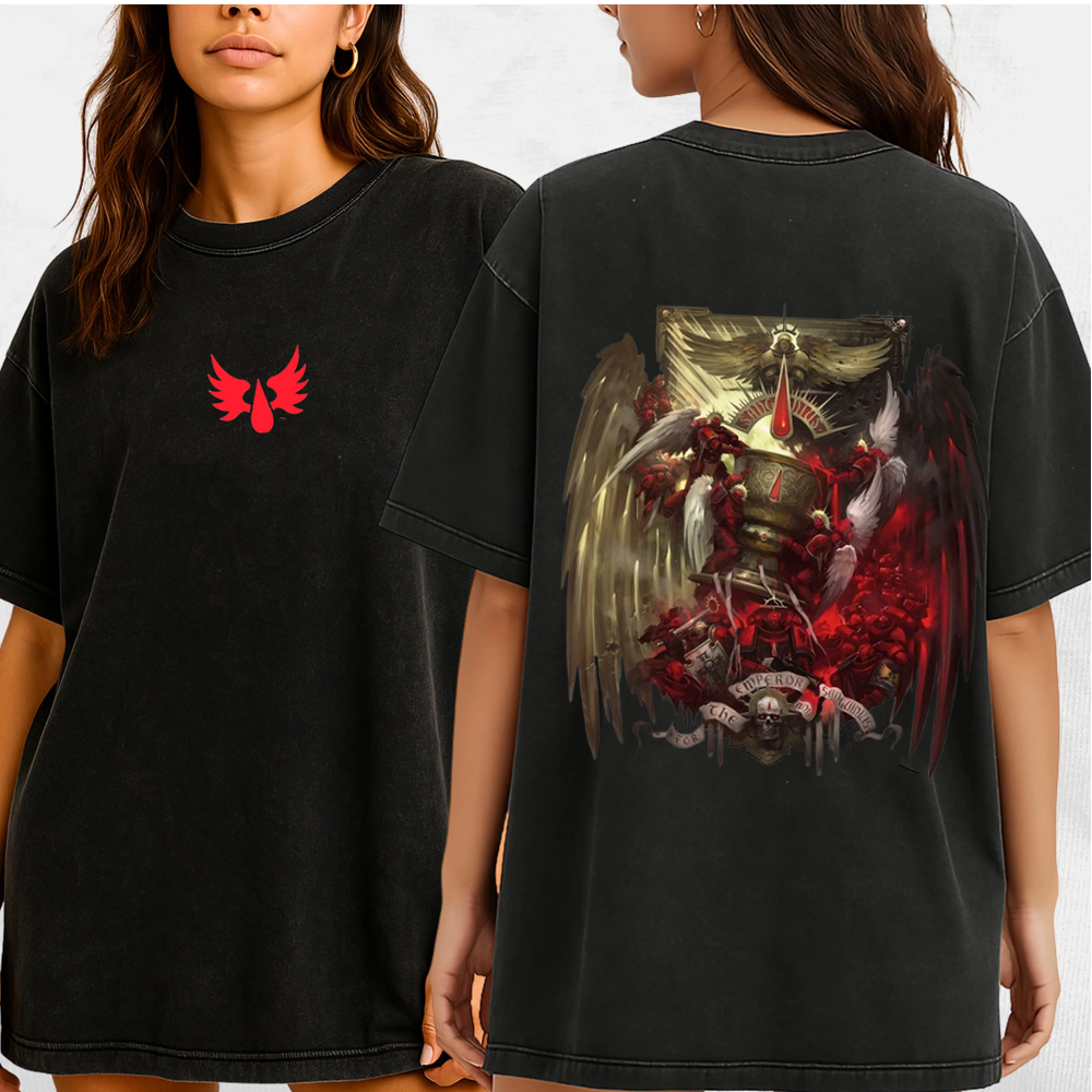 Warhammer 40k Blood Angel Vintage Unisex Washed T-Shirt