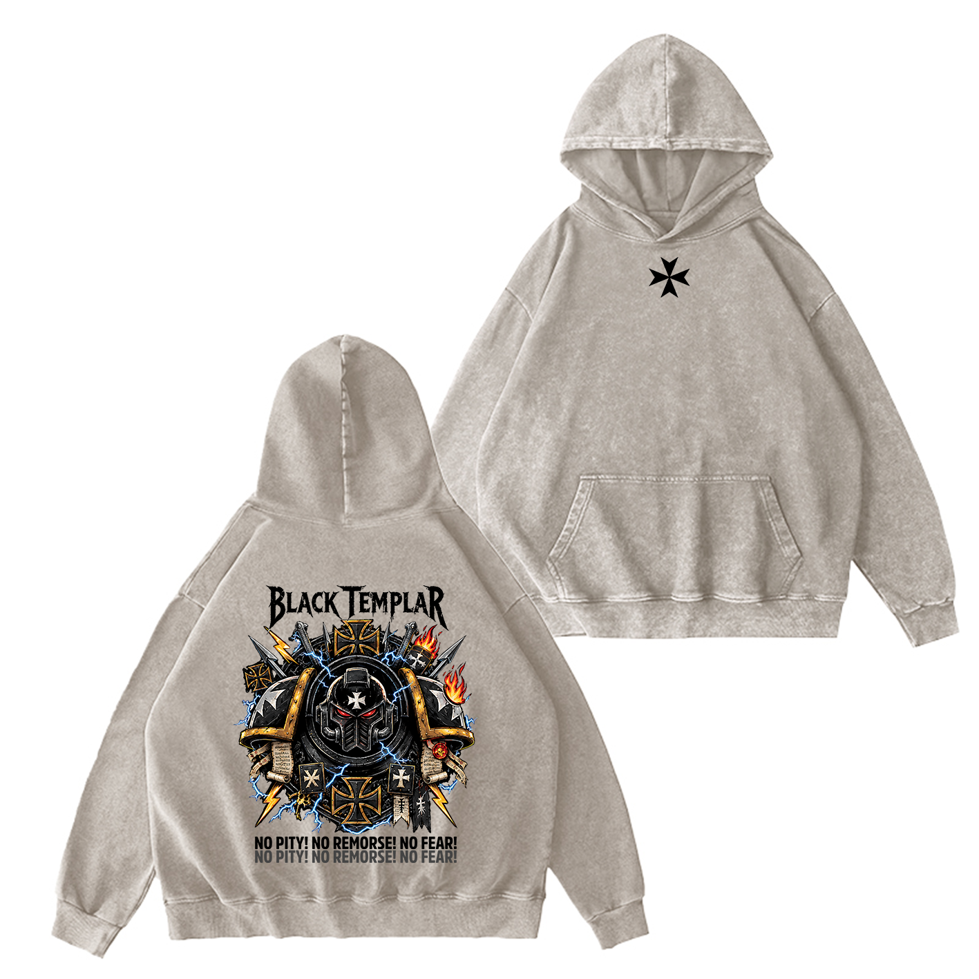 Black Templars "No Pity" Oversized T-shirt/Crewneck/Hoodie
