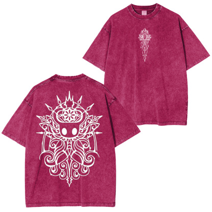 Hollow Knight Knight of silence Vintage Unisex Washed T-Shirt