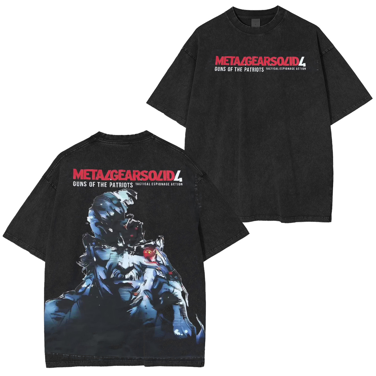 Metal Gear Drip: Guns of the Patriots drip – Solid Snake vibes Vintage Unisex Washed T-Shirt