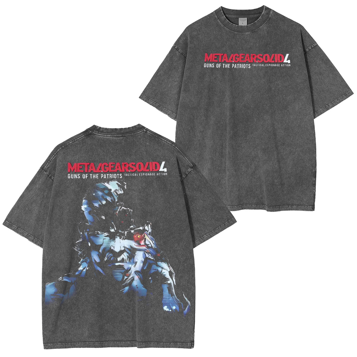 Metal Gear Drip: Guns of the Patriots drip – Solid Snake vibes Vintage Unisex Washed T-Shirt