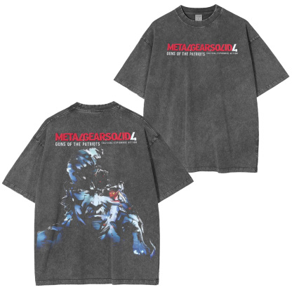 Metal Gear Drip: Guns of the Patriots drip – Solid Snake vibes Vintage Unisex Washed T-Shirt