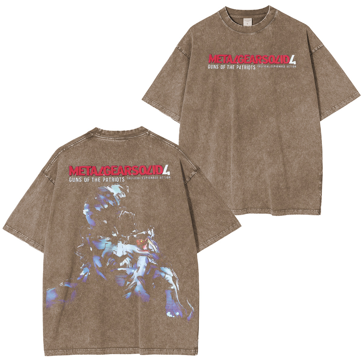 Metal Gear Drip: Guns of the Patriots drip – Solid Snake vibes Vintage Unisex Washed T-Shirt