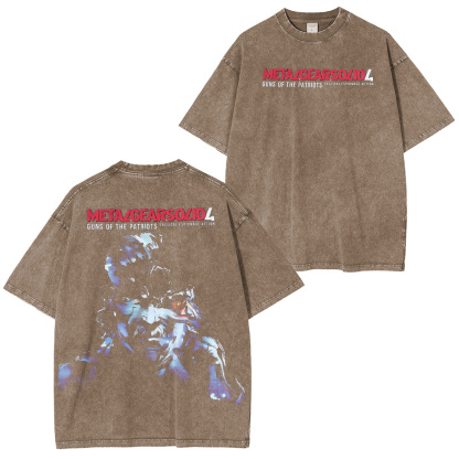 Metal Gear Drip: Guns of the Patriots drip – Solid Snake vibes Vintage Unisex Washed T-Shirt