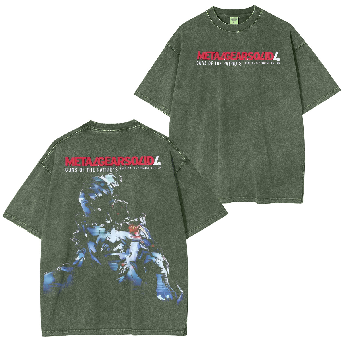 Metal Gear Drip: Guns of the Patriots drip – Solid Snake vibes Vintage Unisex Washed T-Shirt