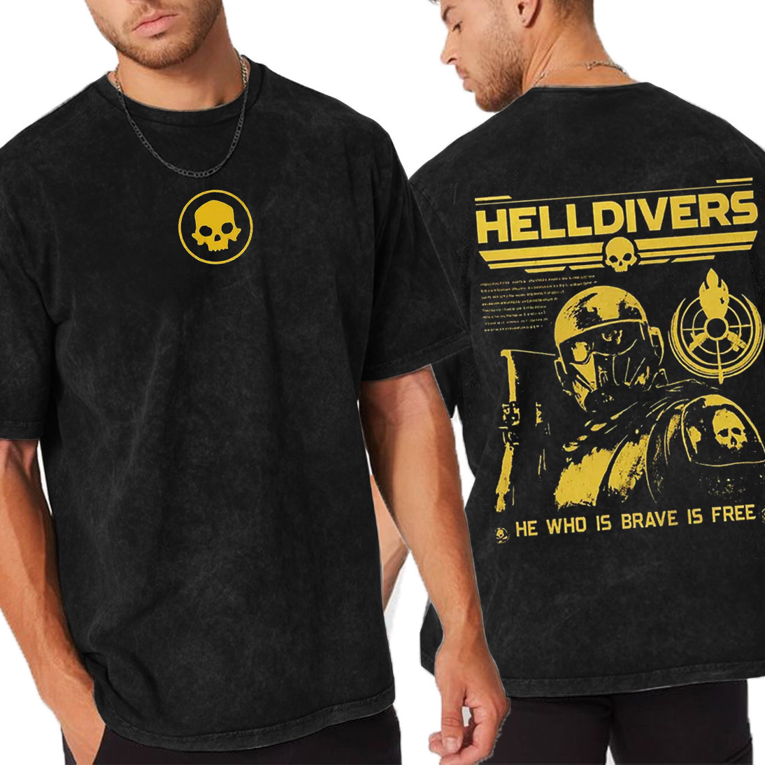 Helldivers 2 Vintage Unisex Washed T-Shirt